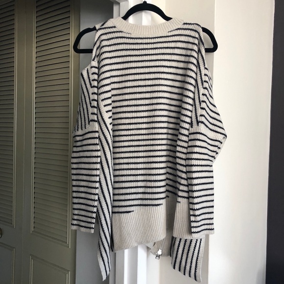All Saints Able Asymmetrical Cold Shoulder Sweater - Picture 2 of 7
